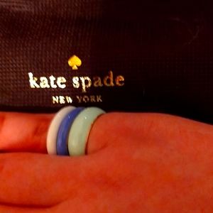 Enamel Kate Spade ring set